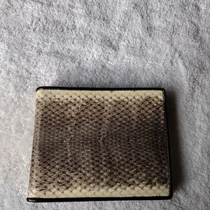 Men's Bifold Wallet Genuine Snakeskin Leather NWOT